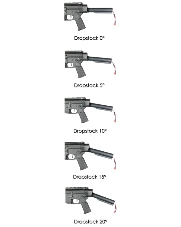 3D6 Dropstock EVO M4 AEG negru mat 0 grade 2