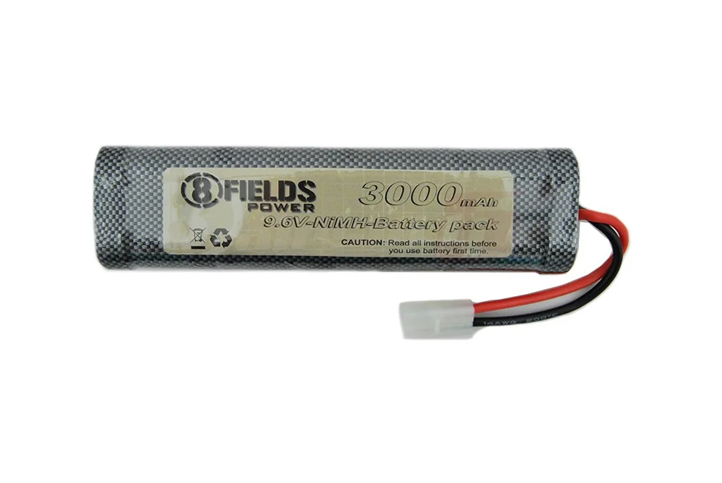 8Fields acumulator NiMh 9.6V 3000 mAh large compact 2