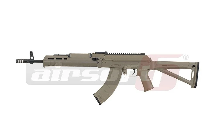 Pachet Cyma AK CM.077 Dark Earth + colimator holosight 552 Desert + maner cu prindere pe sina Dark Earth 11