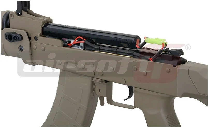 Pachet Cyma AK CM.077 Dark Earth + colimator holosight 552 Desert + maner cu prindere pe sina Dark Earth 3