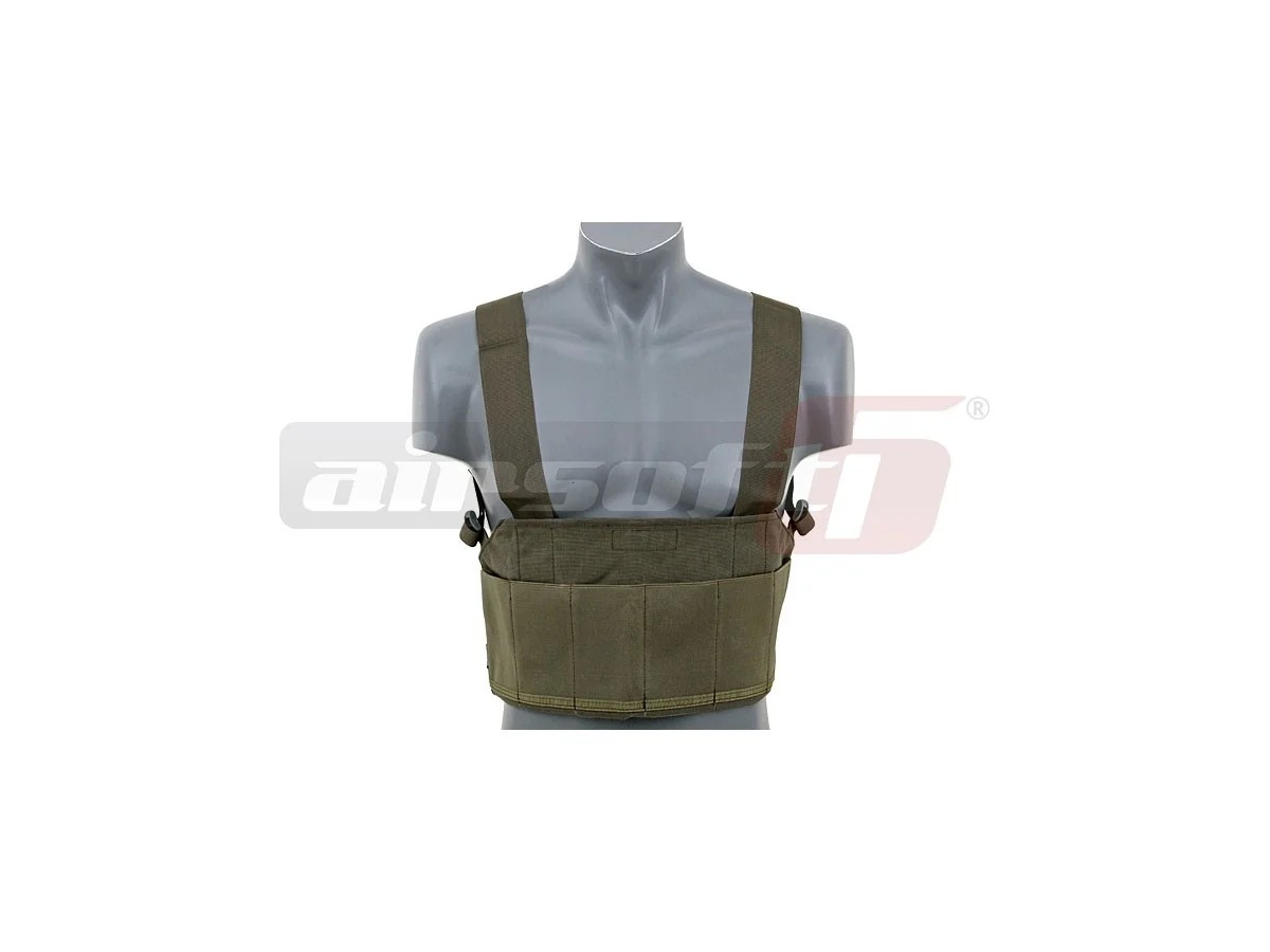 Emerson chest rig cu buzunare elastice Olive 2