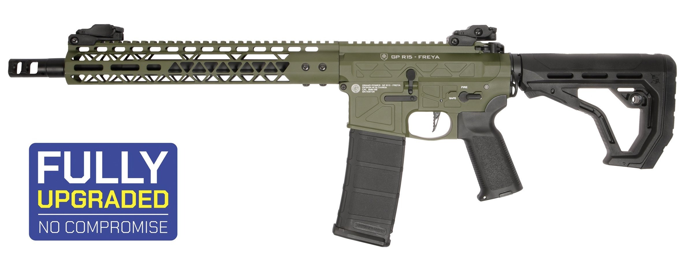 Delta Armory FREYA R15 gen.2 SKELETON 13" Olive