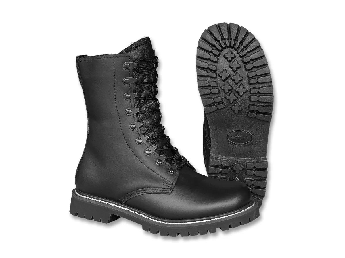 Mil-Tec bocanci piele captusiti Negru 2