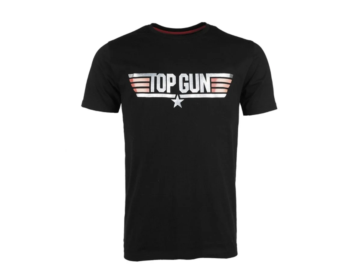 Mil-Tec tricou M.Druck TopGun Negru 2