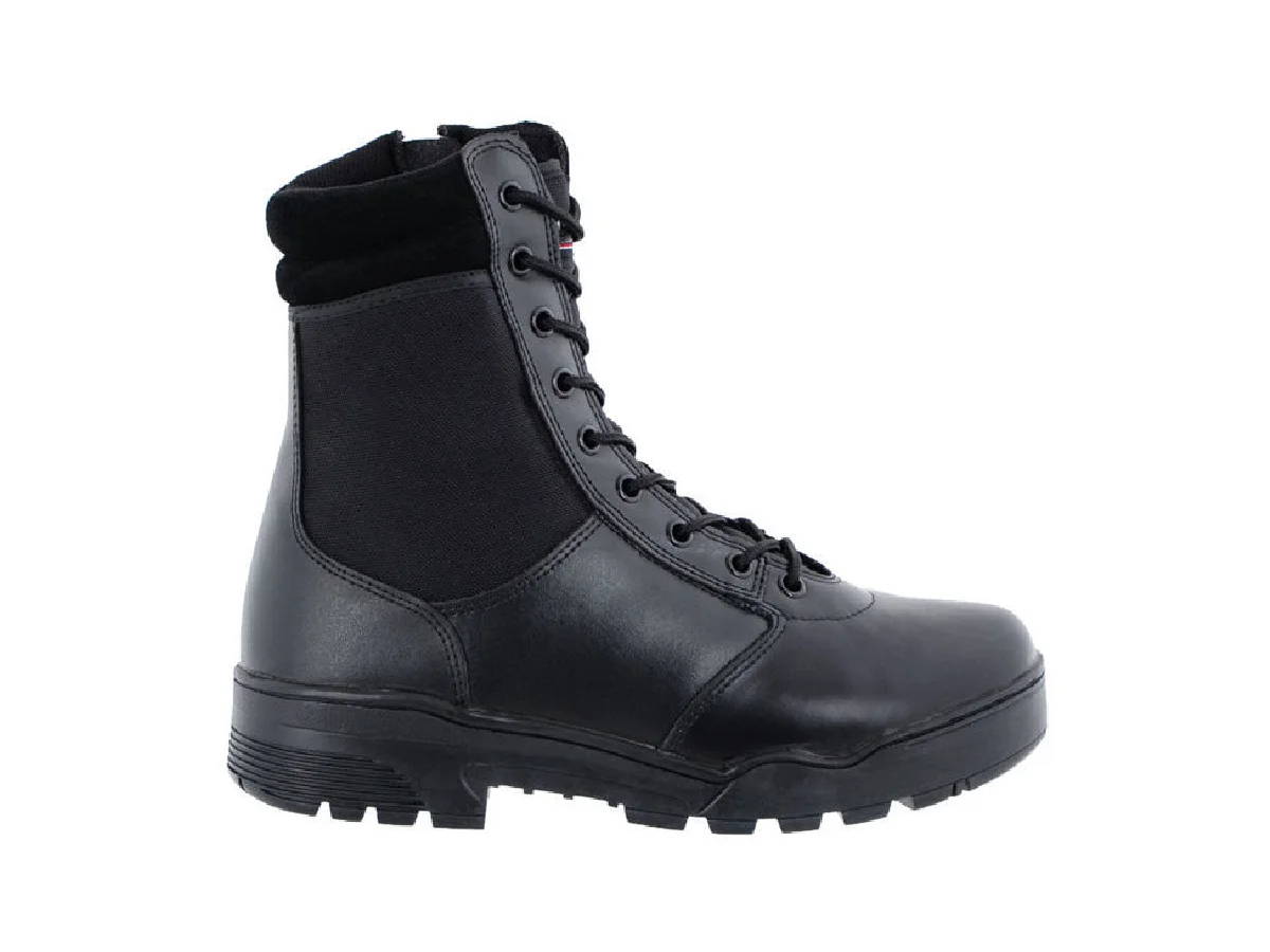 Mil-Tec bocanci piele si cordura cu fermoar Negri 2