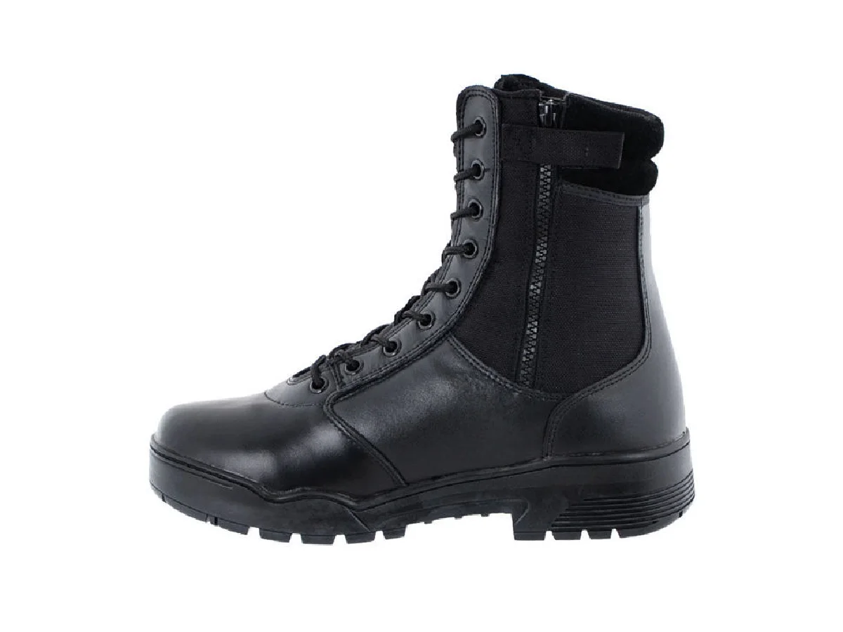 Mil-Tec bocanci piele si cordura cu fermoar Negri 3