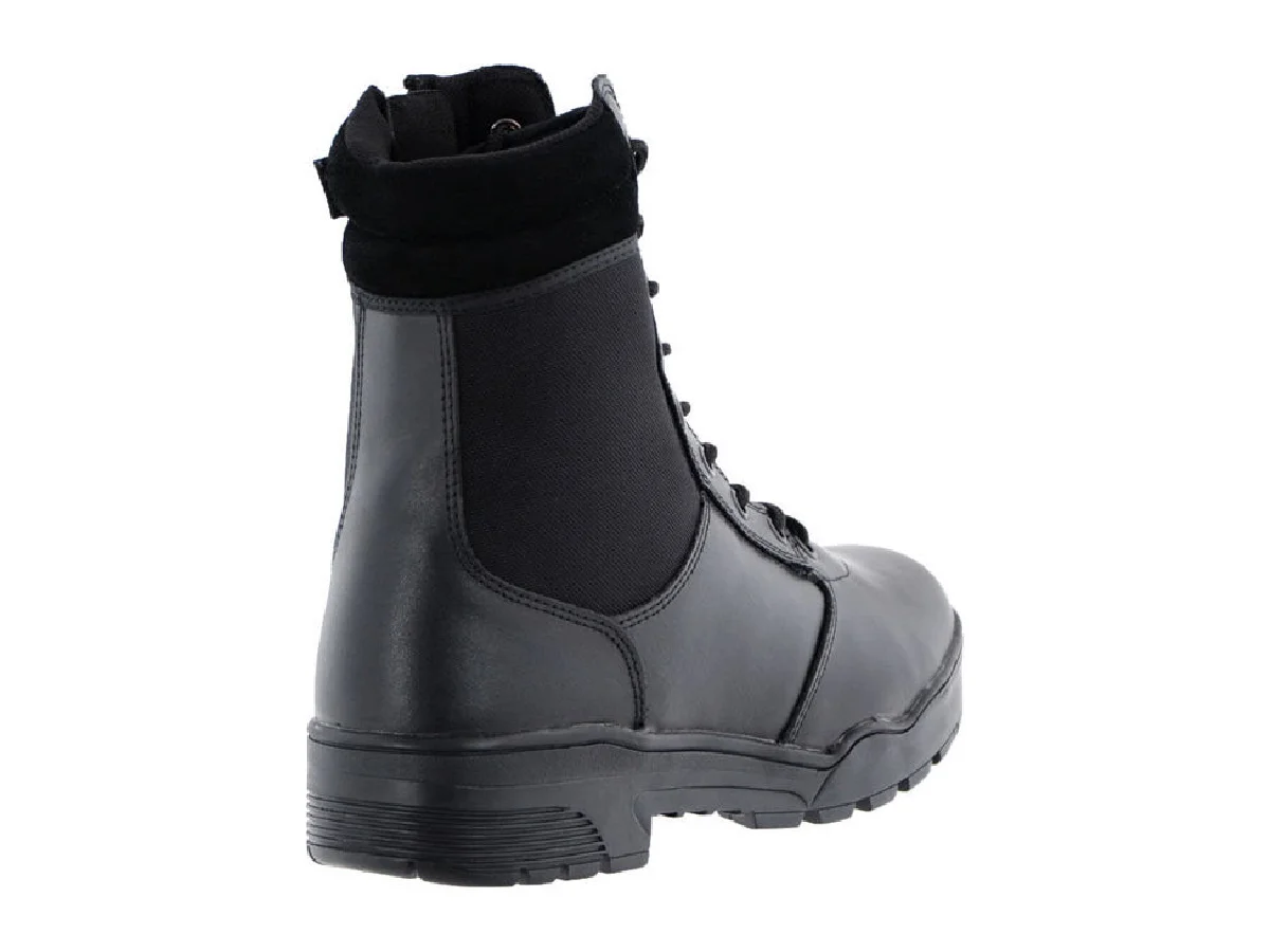 Mil-Tec bocanci piele si cordura cu fermoar Negri 4