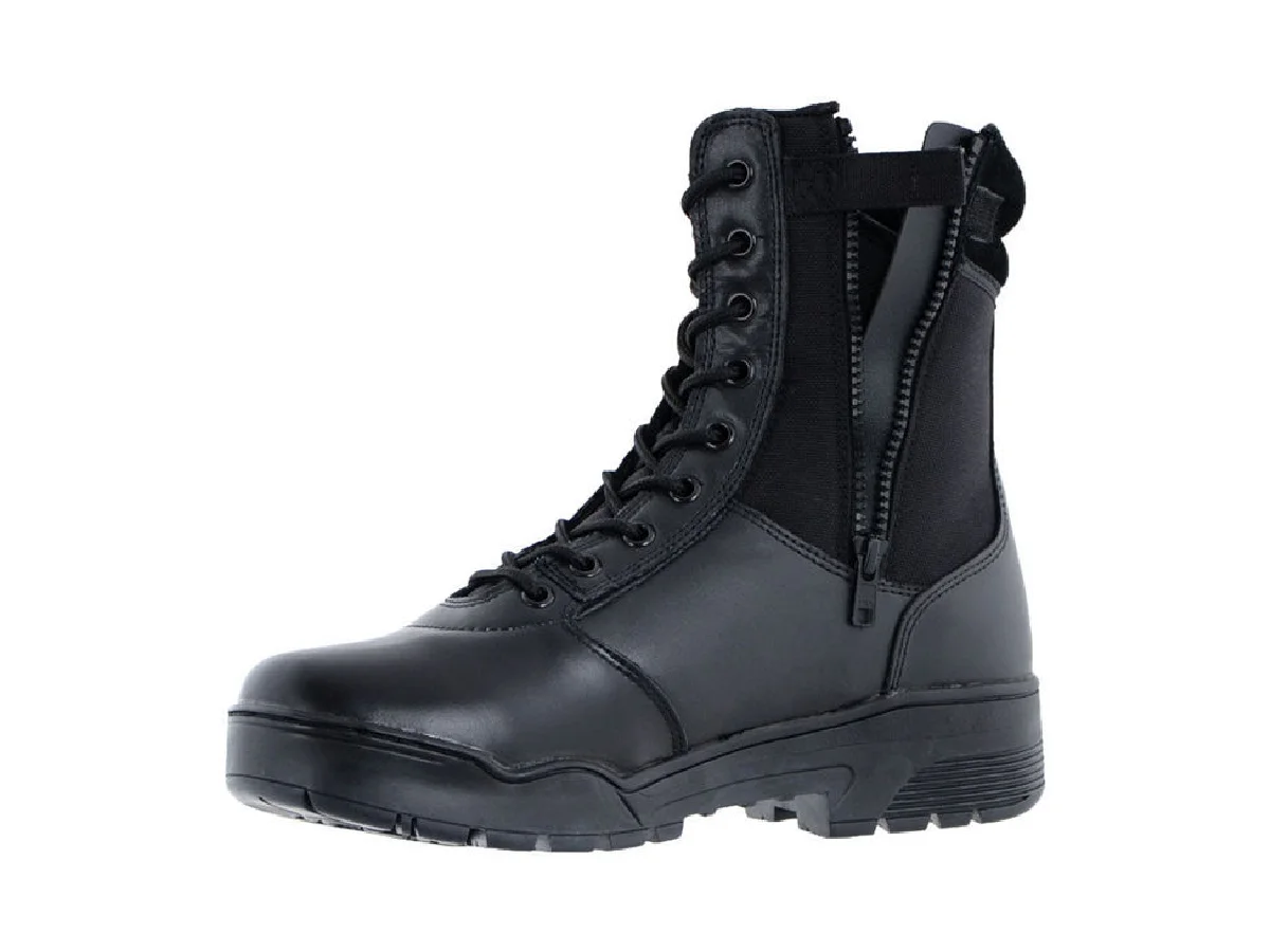 Mil-Tec bocanci piele si cordura cu fermoar Negri 5