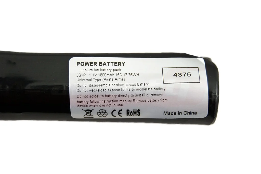 Pirate Arms acumulator LiPo 11.1V 1600mAh crane x2